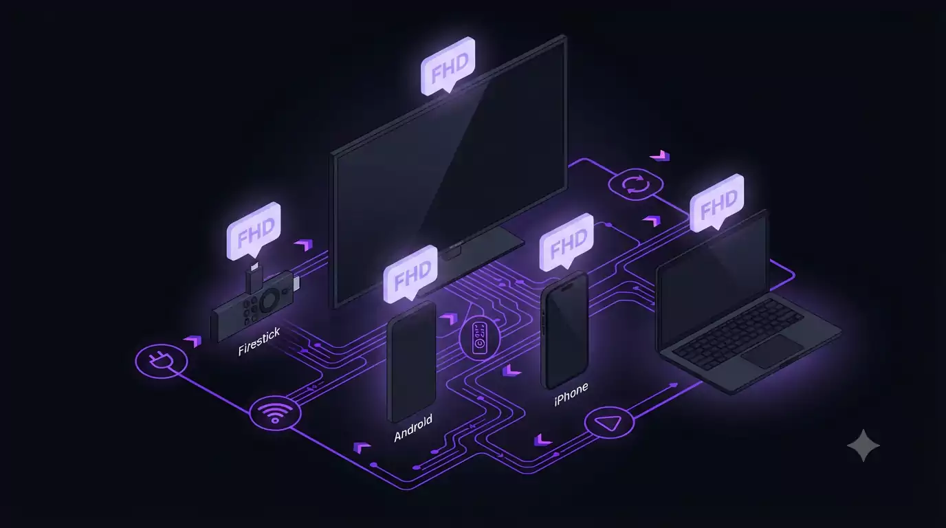 Guide Abonnement IPTV FHD — Installation sur Tous Appareils